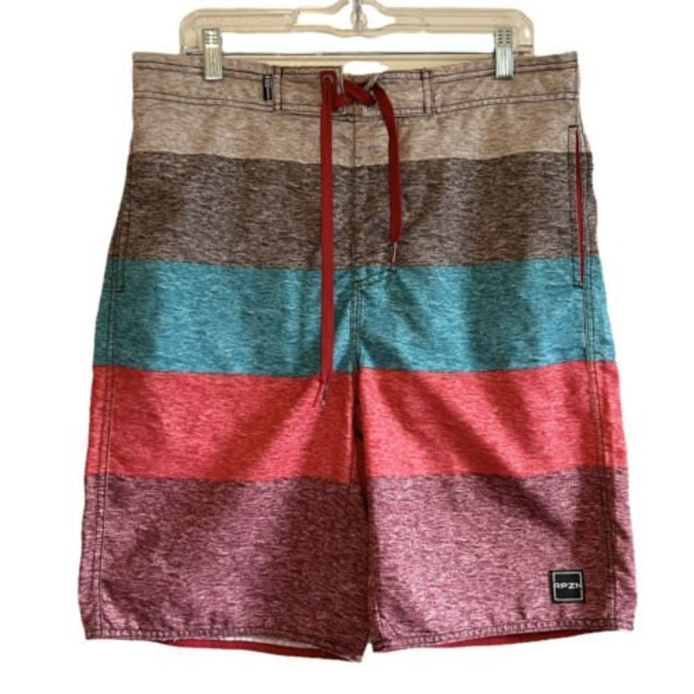 Ripzone Mens Large Multicolor Colorblock Board Shorts